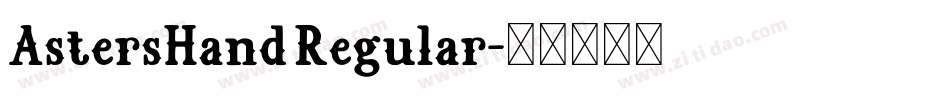 AstersHand Regular字体转换